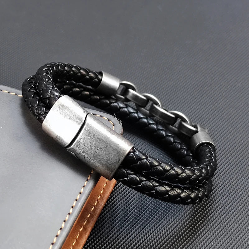 Layered Leather Bracelet