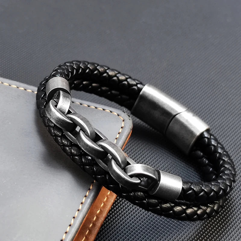 Layered Leather Bracelet