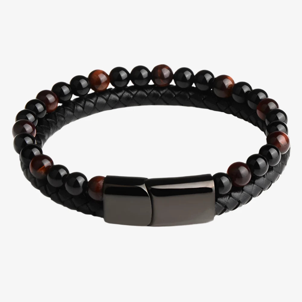 Leather Bead Bracelet