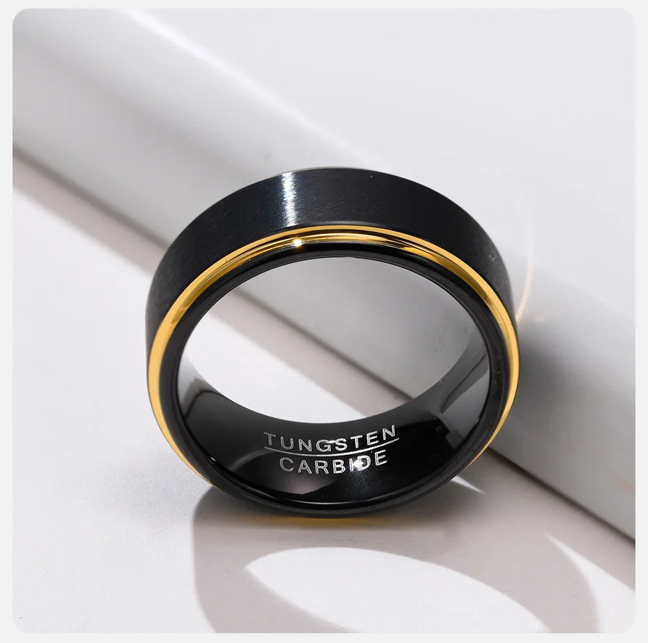 Gold Line Ring - 8mm