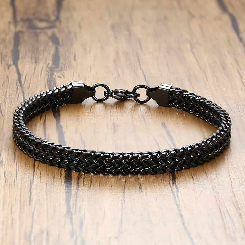 Double Curb Chain Bracelet