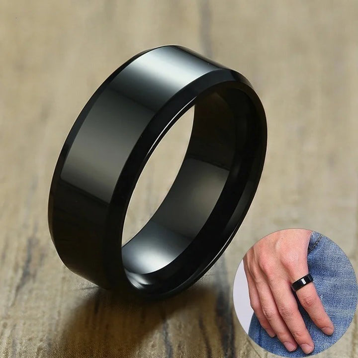 Polished Beveled Ring