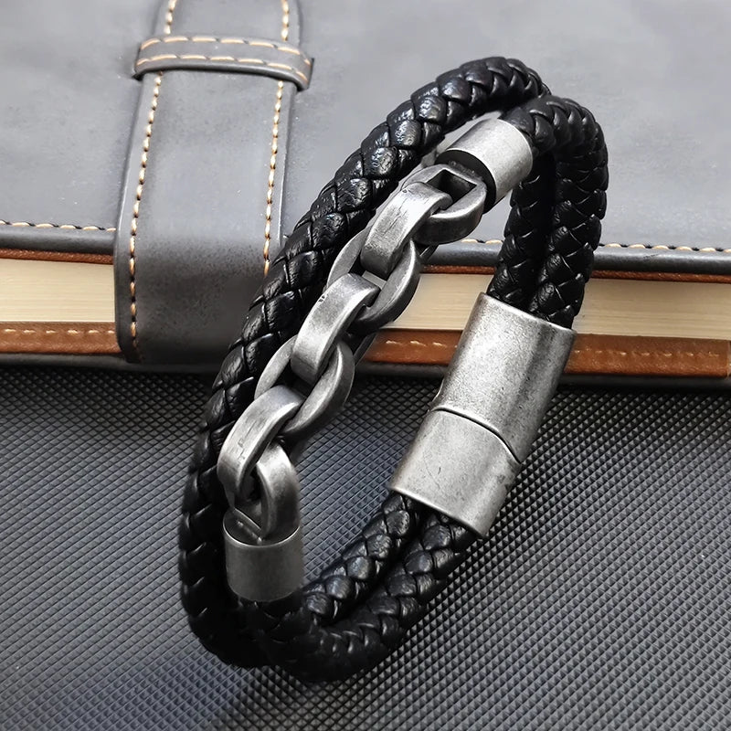 Layered Leather Bracelet